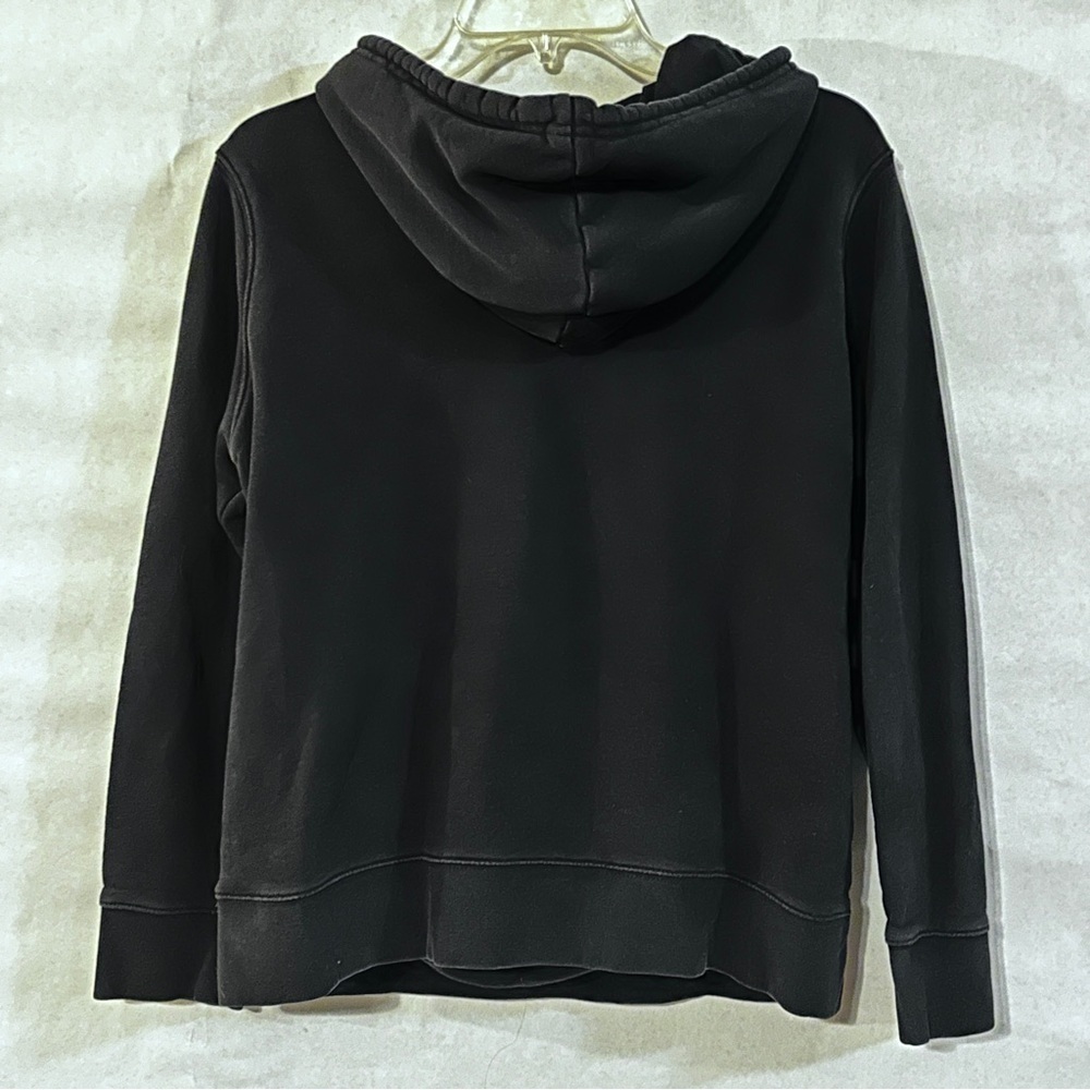 Adidas Classic Leaf Black Hoodie with White Logo - Picture 7 of 7